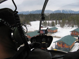 Helicopter view of Canadian Country Cabins